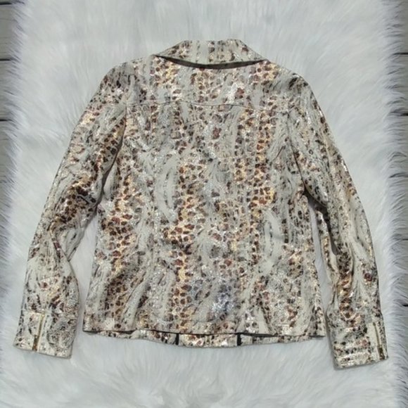 Vintage Berek Collared Zip Up Glam Jacket - Picture 5 of 5